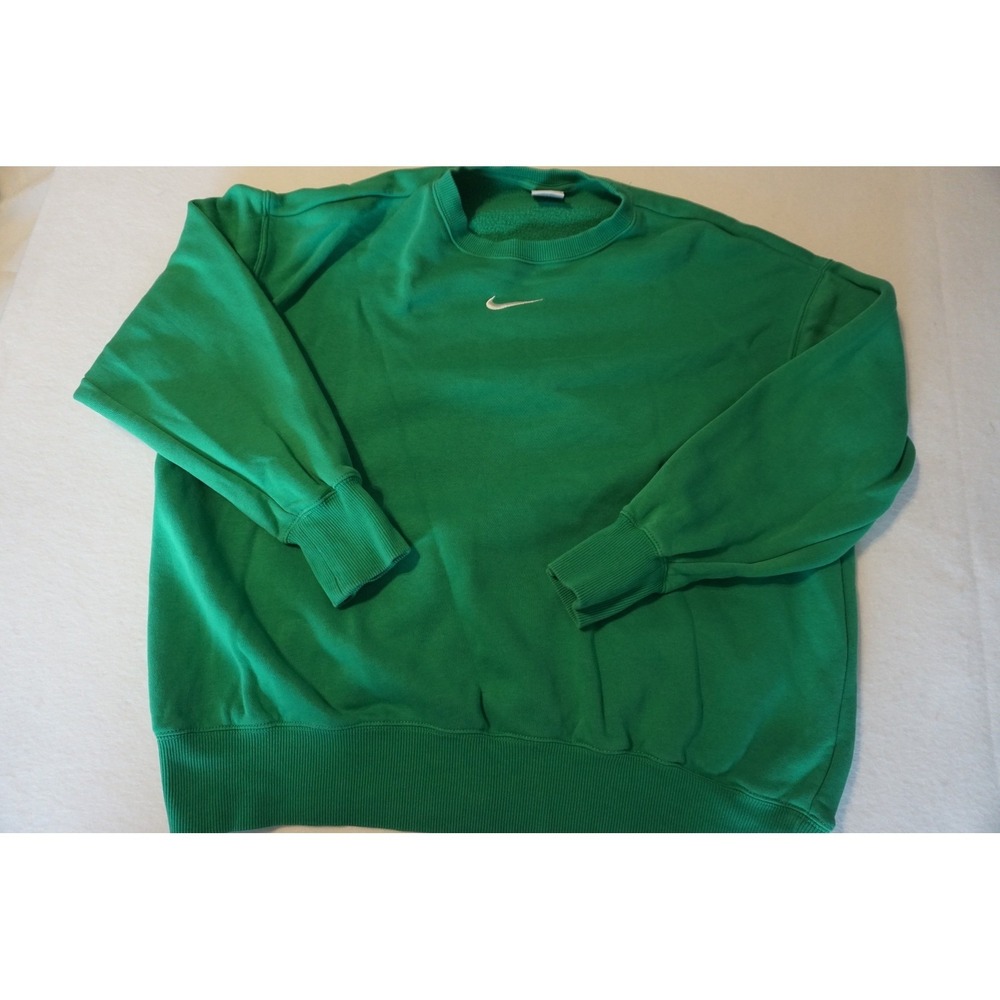 Nike Phoenix Fleece Oversized Crewneck Sweatshirt Green DQ5733-324 Womens Medium
